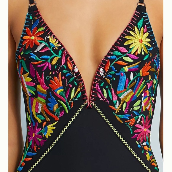❌SOLD Nanette Lepore Womens Isla Marieta Goddess Black One-piece Swimsuit - Picture 5 of 5